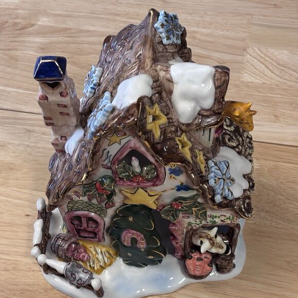 Sugarplum Valley Ceramic Light-Up House 2002 Stable O' Well In Original Box RTF - Picture 15 of 16